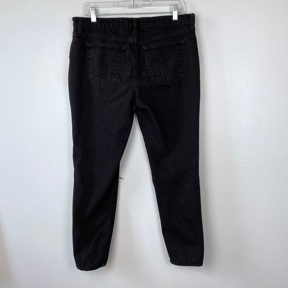 J Brand Jake Slim Boyfriend Jean Gothic Black Distressed 100% Cotton Size 30 - Picture 6 of 11